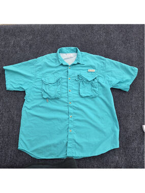 Columbia PFG Omni- Shade Short Sleeve Vented Performance Fishing Shirt Size XL
